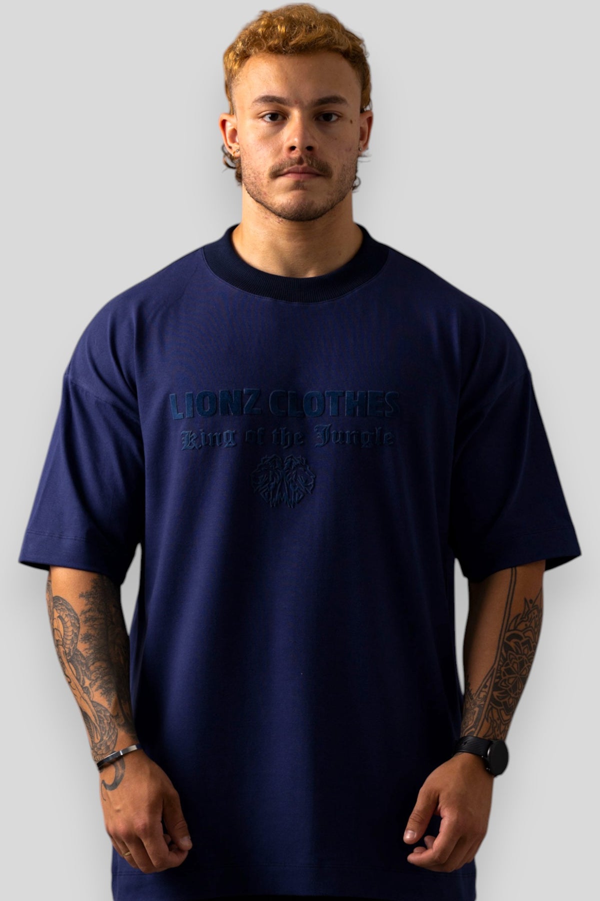 Camiseta Oversized Luxury Veludo - Marinho