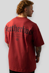 Camiseta Oversized Brotherhood - Vermelha