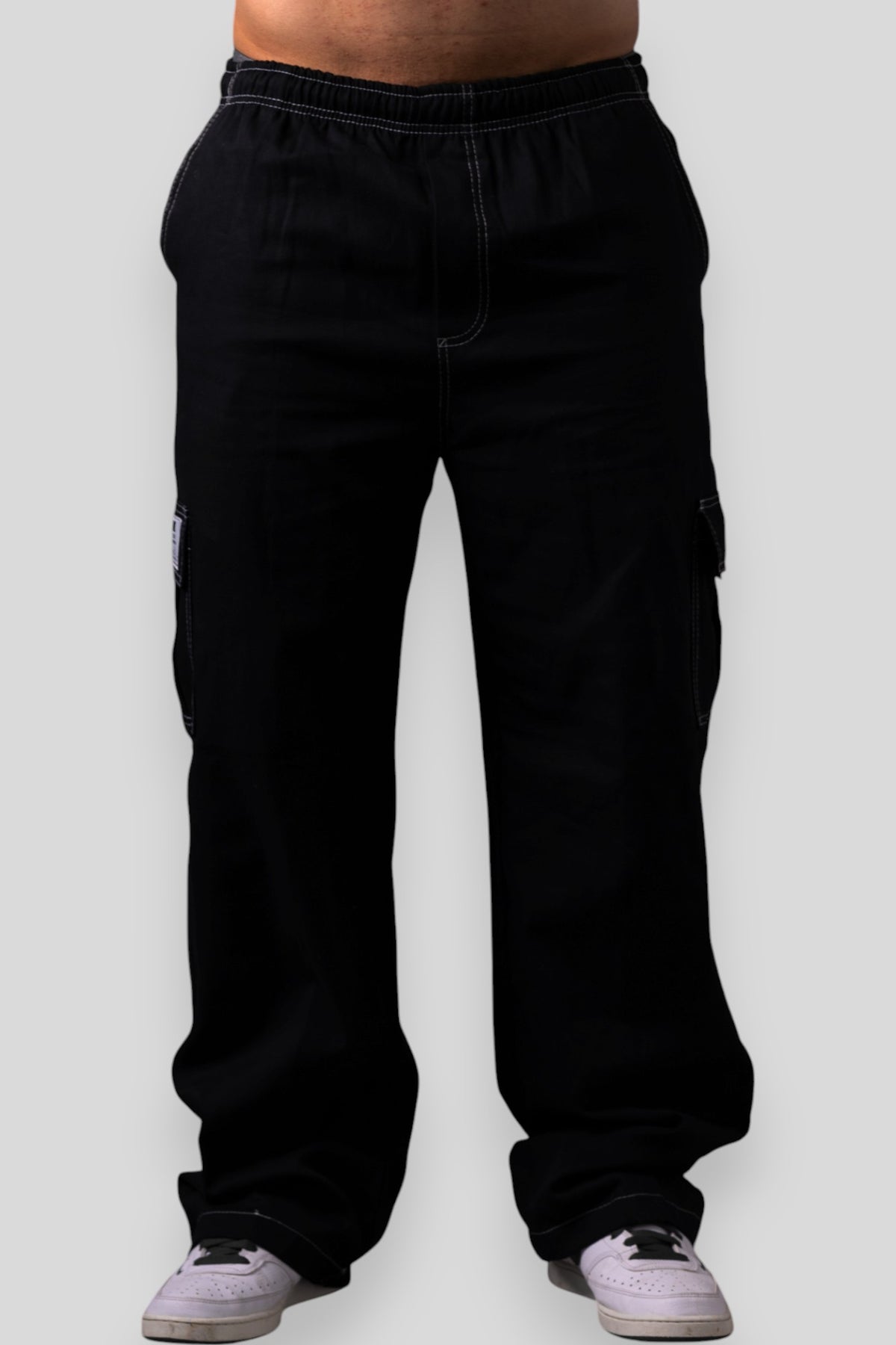 Calça Cargo Sarja Lionz - Preta Contraste